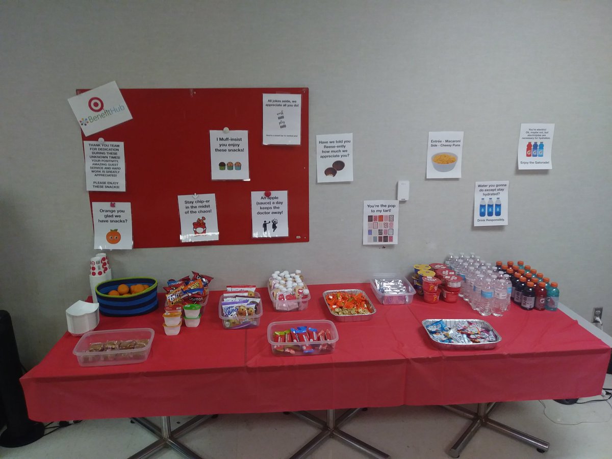 AnneAugustyn's tweet photo. Some punny appreciation for our Team Members this morning. Shout out to all TMs working during this time! And shout out to HR Judy for putting this all together! Thank you! @LeoGreenT0834 @staceypartida @SLyonsT0834 @megan_cappelen https://t.co/FfyzXX8dkc