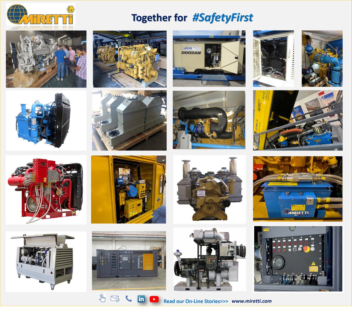 Ex_Protections's tweet image. Thanks to all Oil&amp;amp;Gas OEMs' and Customers for believing in Miretti Group and for relying every day on our #ExplosionProtection and #Atex Solutions for Diesel Engines. TOGETHER FOR for #SafetyFirst 
Keep in touch with Miretti's team sales.department@miretti.com