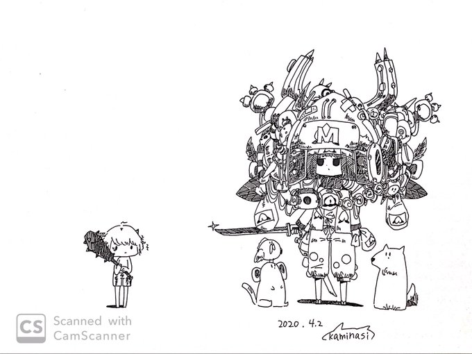 松村さんの動画見たら
ごちゃごちゃ
イラストを描きたくなったぜ( ^ω^)
#ペン画を流してペン画民を増やそう 
#絵描きさんと繋がりたい 