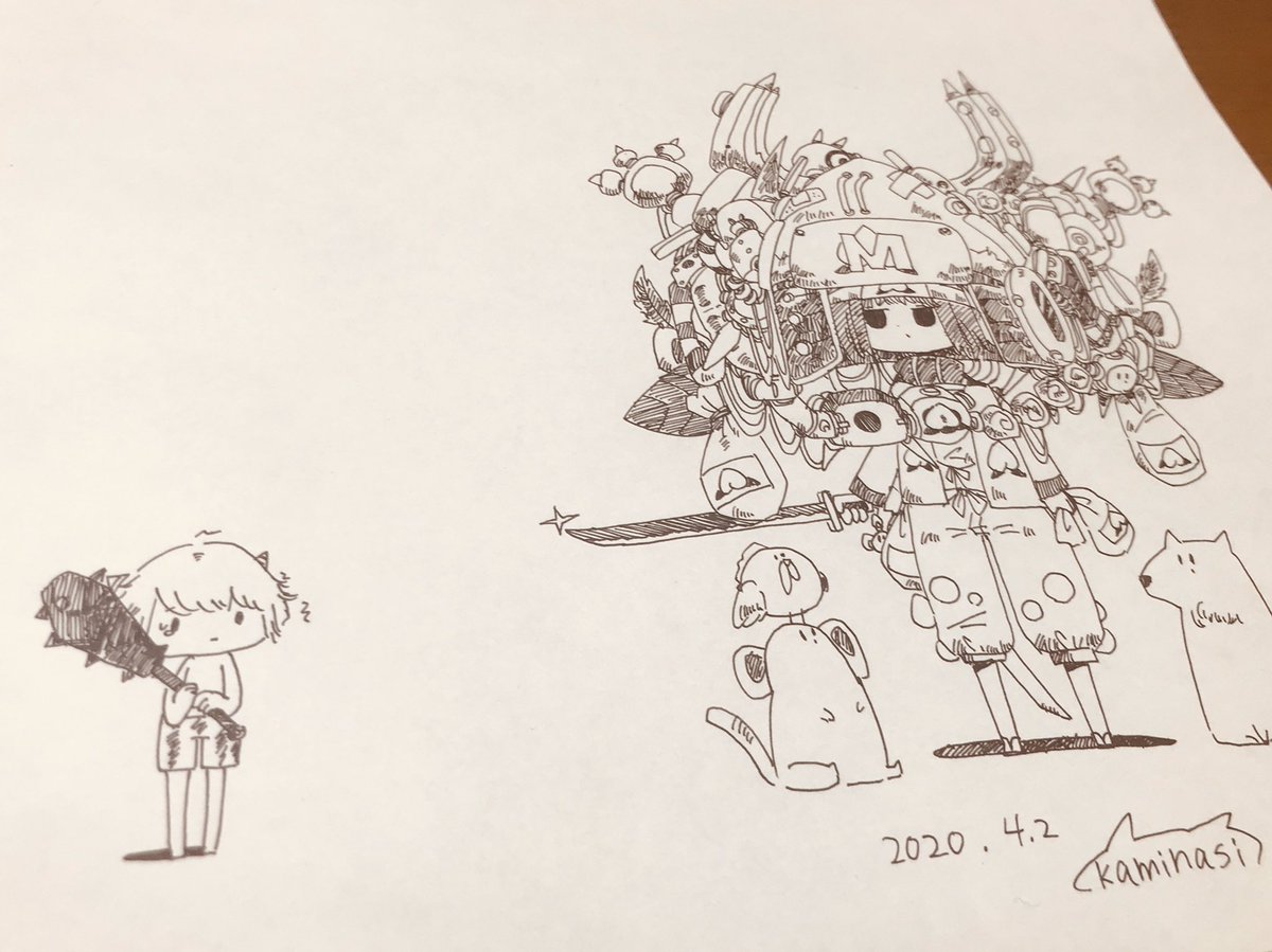 松村さんの動画見たら
ごちゃごちゃ
イラストを描きたくなったぜ( ^ω^)
#ペン画を流してペン画民を増やそう 
#絵描きさんと繋がりたい 