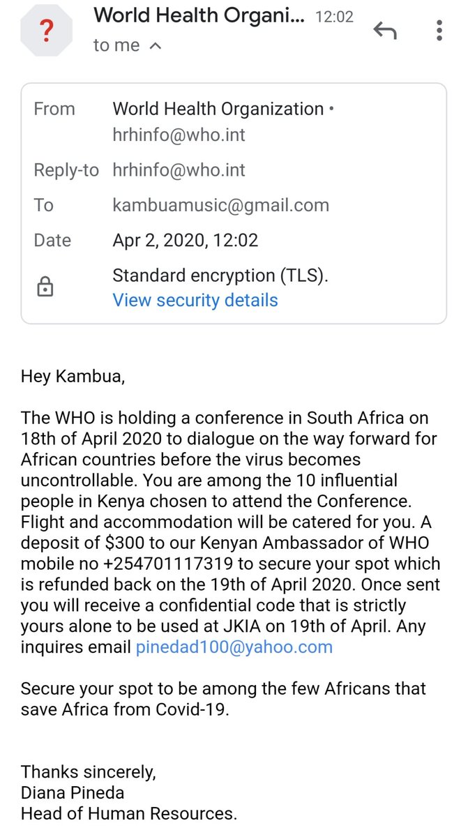 Kambua's tweet photo. ION I have been selected to help save Africa from Corona 😩 Coronaaaaa umetuchosha🤦🏾‍♀️ https://t.co/ojvFI5KgrL