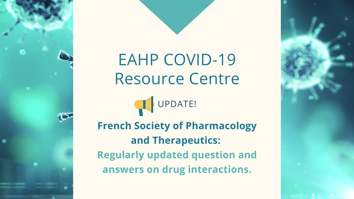 The <a href="/Pharmacovid/">Pharmacovid</a> launched a Questions &amp; Answers about #COVID-19 &amp; proper use of medicines ➡️sfpt-fr.org/covid19-foire-…