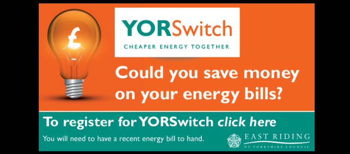 Hull_ER_Mumbler's tweet photo. A great time to use the @East_Riding #yorswitch scheme, it helps East Riding residents save money on their energy bills. Just click here to get started -
https://t.co/oBe78mOT0Z I sis it recently and it was quick, easy & I am now paying less! https://t.co/VsASQy0P1o