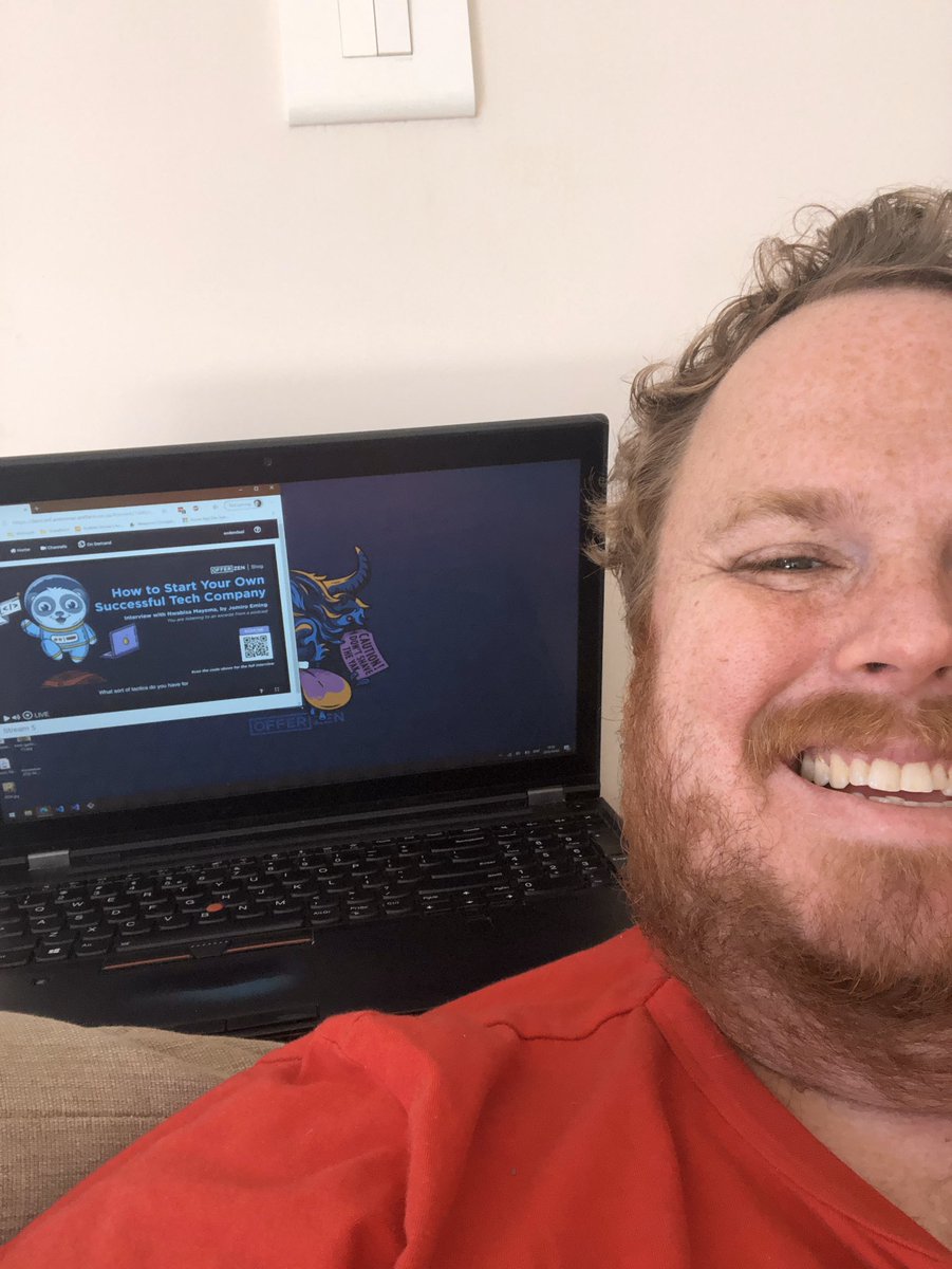 Fengol's tweet photo. Hey @OfferZen I keep getting picture-in-picture between the #DevConf talks! #DevConfLive #DevConf2020 https://t.co/4yBqwE3AOt