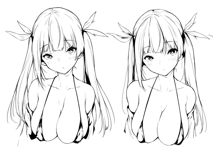 最近ペン入れがやっと満足できる範囲になったかな。

左右で違うペンだけどぱっと見どっちも変わらない・・ 