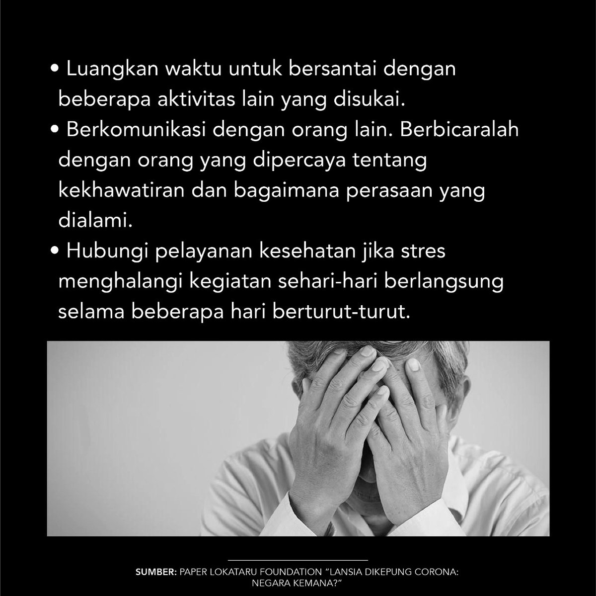 2. Maka dari itu, dalam menghadapi pandemi COVID-19 ini pemerintah Indonesia perlu serius memperhatikan kelompok lansia dengan memberikan perlindungan serta menjamin hak kesehatan atas lansia.

Baca paper "Lansia Dikepung Corona: Negara Kemana?" di: bit.ly/LansiaDikepung…