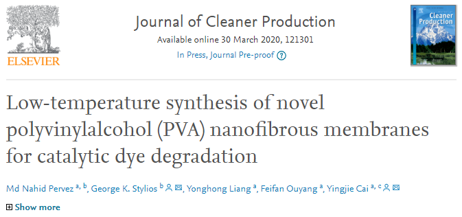 spraybase's tweet photo. Congratulations to @HeriotWattUni & Collaborators from Wuhan Textile Uni on their recent Spraybase Publication🎉
Title 🔬
Low-temperature synthesis of novel polyvinylalcohol (#PVA) #nanofibrous membranes for catalytic dye degradation
Equipment 🔬
#Spraybase #Electrospinning Kit https://t.co/0EL3zqvMy7