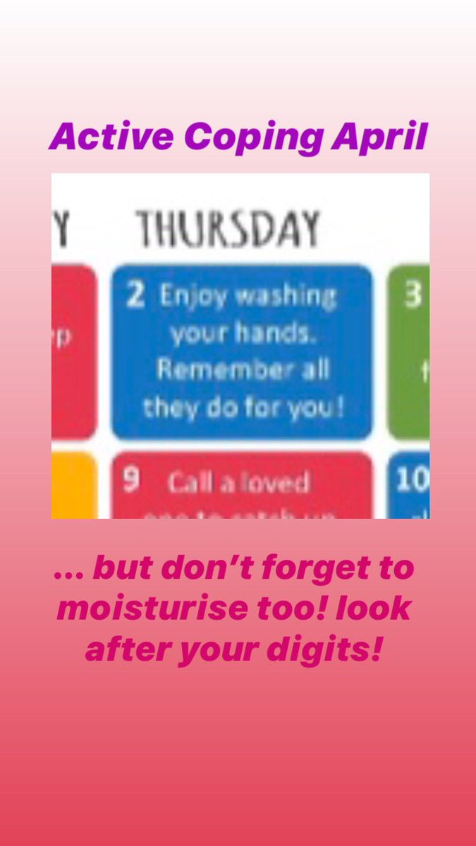 candyuk19's tweet photo. #ActiveCoping #SelfCare βenjoy washing your hands, think of all they do for you!β Indulge in some moisturising tho too, look after them x https://t.co/599ho5swvQ