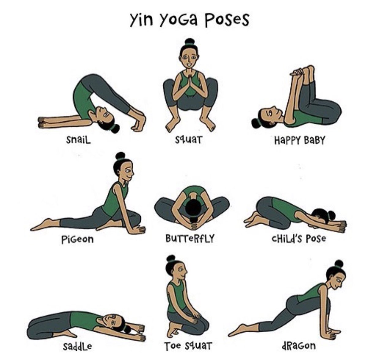 Connected Health on X: Give these Yin Yoga Poses a try🌺Hold each pose for  as long as you can -- we suggest first thing in the morning & at night  before you