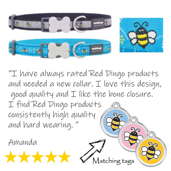 red dingo bumble bee collar