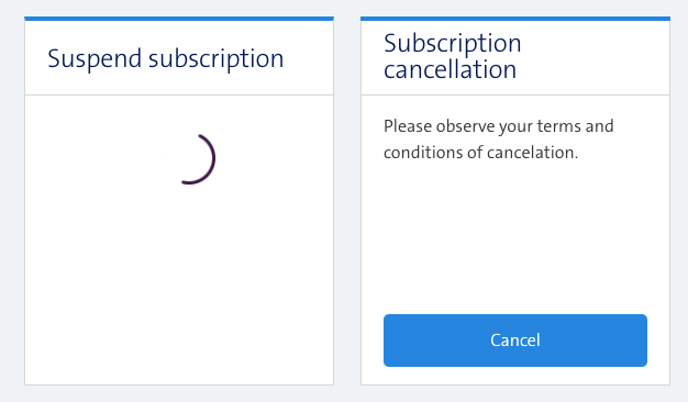 👏🏼<a href="/swisscom/">Swisscom</a> conveniently "Suspend subscription" does not work and there is no link to "observe your terms and conditions of cancelation." #darkpattern