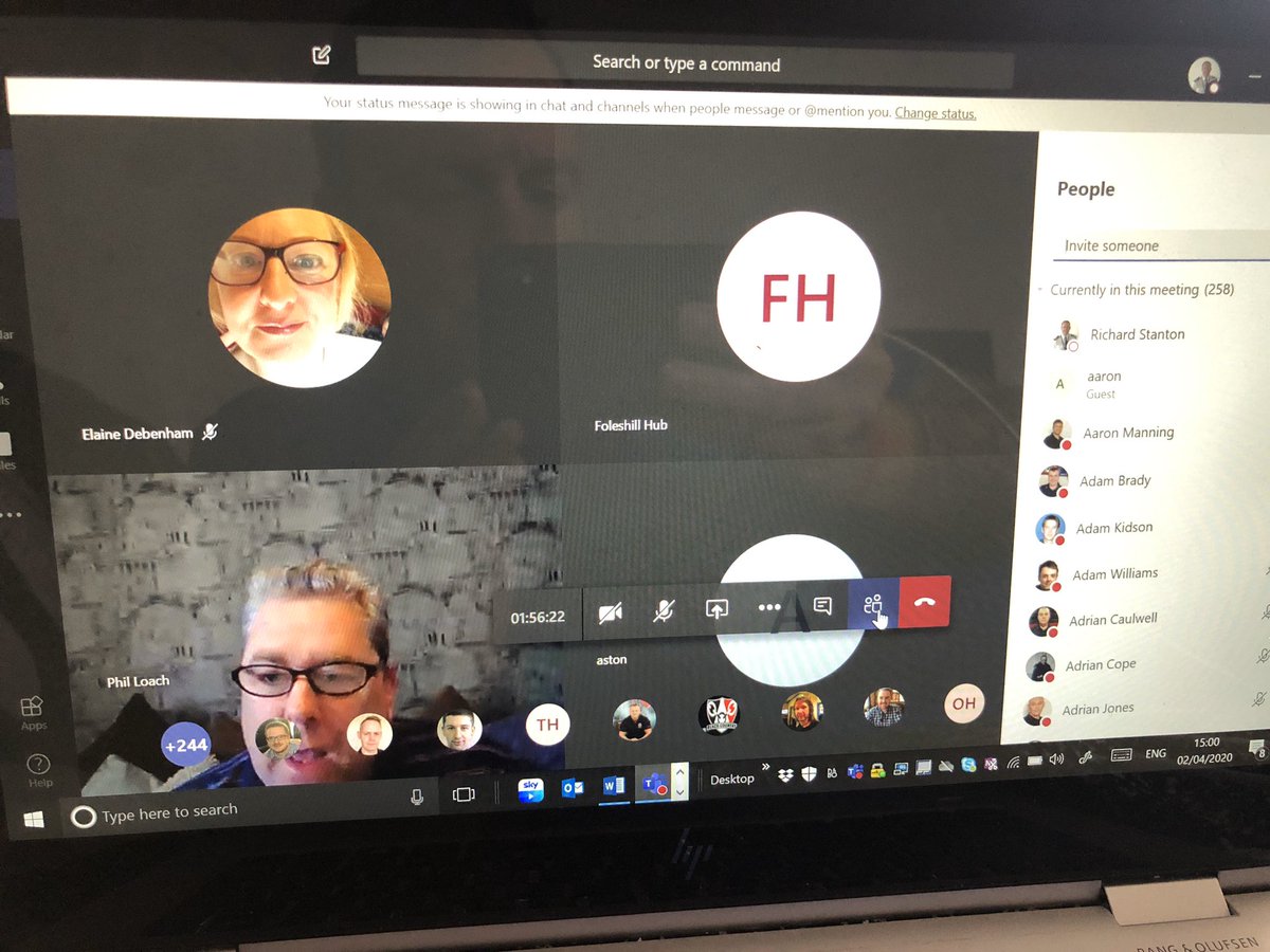 RS8233's tweet image. A @WestMidsFire first 🙌🏼 258 people in a digital ‘get together’ involving all parts of the Service. Great to see this level of engagement from across our Organisation, including all Representative Bodies and staff from various Stations &amp;amp; departments. 👏🏼 #digitalfirst #soldout