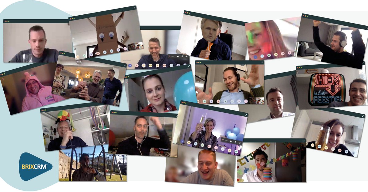 brixcrm's tweet photo. BrixCRM bestaat 15 jaar! 🥂🎉
En mijlpalen moet je vieren. Een borrel, proosten, beetje drank en plezier. Allemaal virtueel. Gelukkig hebben we de foto's nog....
#creatinghappypeople #Brix15jaar #daarmoetopgedronkenworden #virtueelfeestje https://t.co/Vr4UjY2J82