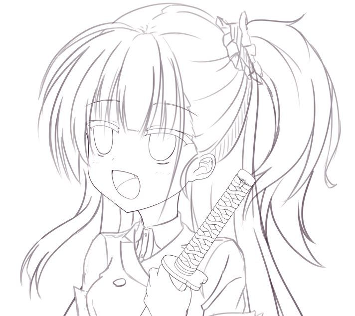線画は明日!! 
