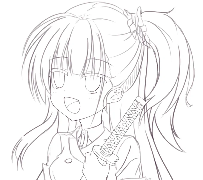 線画は明日!! 
