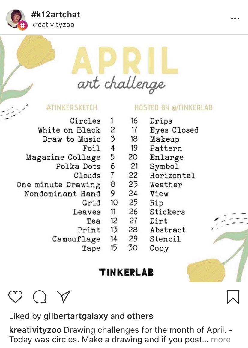 New drawing and painting challenges up on our Instagram and Facebook pages!   instagram.com/tv/B-dWmo3D66P…