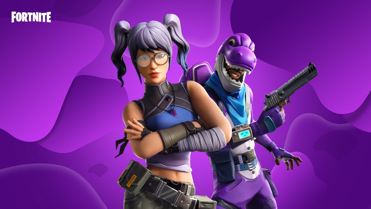 Fortnite Watch Out For This Dynamic Duo The Crystal And Bronto Outfits Are Available Now In The Item Shop