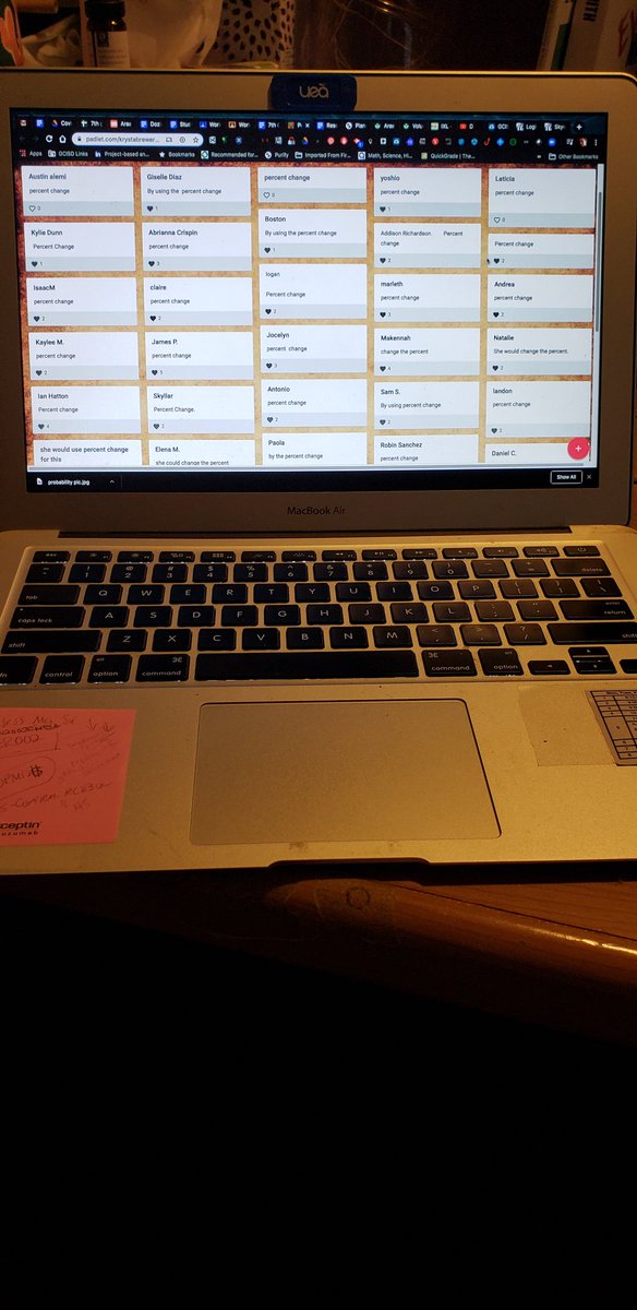 stephyycupcake's tweet photo. Made my day!  LOOK at all the students participating in the padlet!!!  #ourhouseGMS https://t.co/Z0Nm1a4Fk7
