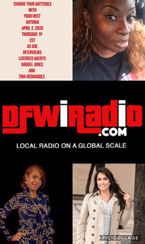 silencinglupus's tweet photo. “CYB”
3-26-20

Let’s get informed with Change YOUR Batteries “Antonia Gaines”
and Author &amp; Licensed Financial Professional Roni Benjamin, Licensed Agent, Thursday, March 26th at 1pm CST on DFW iRadio. 
•
#dfwiradio
#changeyourbatteries
#radioshow
#interview https://t.co/d6AFuTF2z8