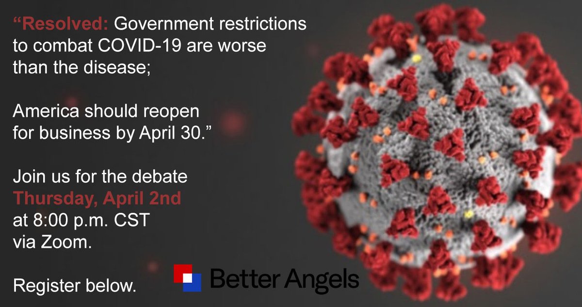 braver_angels's tweet photo. Register now to watch the second in a series of Better Angels online debates:  https://t.co/ZJk28Rrybw https://t.co/JPufWSykJp