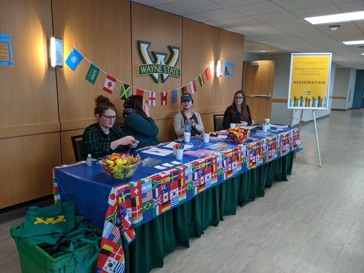 WayneGradSchool's tweet photo. #WayneState prides itself on being Michigan’s most diverse campus. The university hosted its first student-led diversity conference this year, a two-day multidisciplinary event. #WSUGSAW #GraduateStudentAppreciationWeek @WayneStateCFPCA @divconference https://t.co/mAP69jEbOn https://t.co/QKJawLkWBa