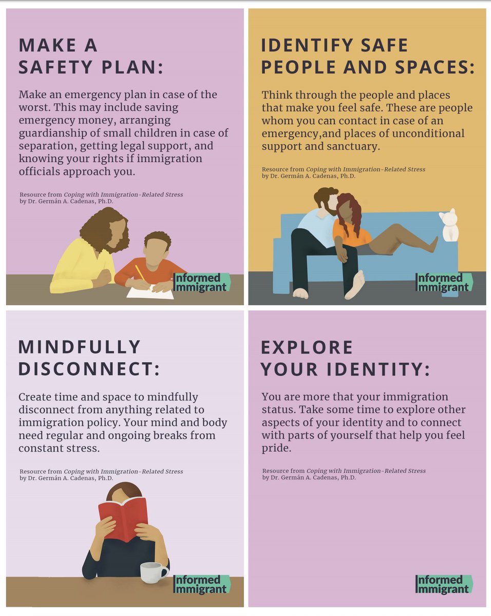 Screenshot of page 2 of the guide for coping with immigration-related stress. The full text is available through the link in the original tweet.