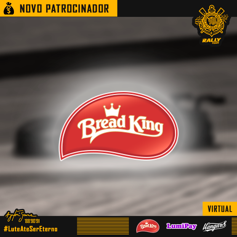 rallytimao's tweet photo. É com muito orgulho que apresentamos nosso novo patrocinador no Virtual, a Bread King Alimentos. 

Baseada nas tradições e em honra às raízes da família, há mais de 40 anos nascia um sonho. Principais ingredientes? Farinha e Amor. 

Saiba mais no https://t.co/y0iJVMBhKU https://t.co/yxblWmnbNS