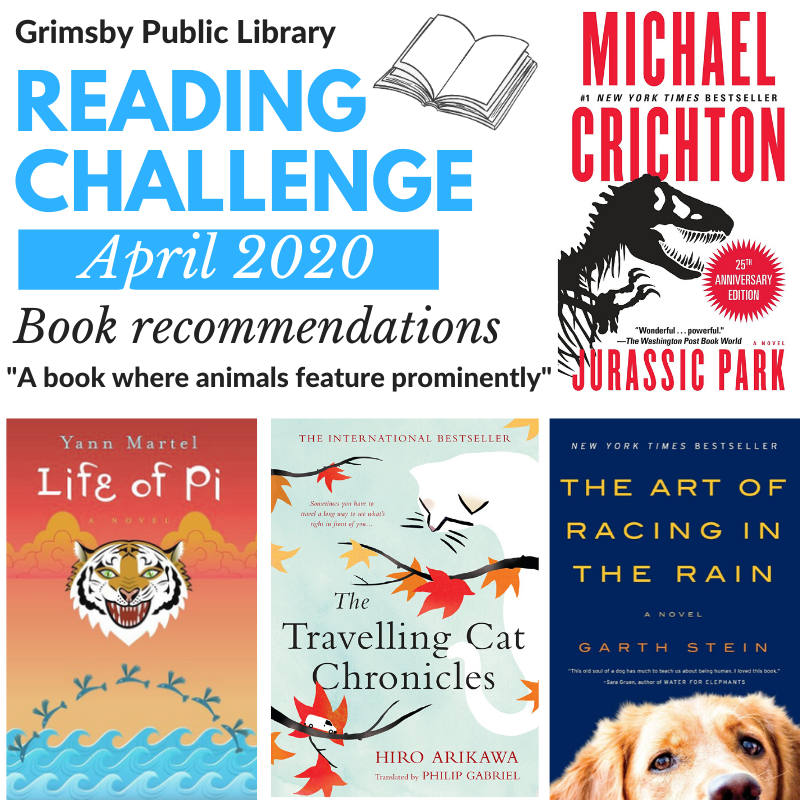 GrimsbyLibrary's tweet photo. For this month's #GPLReadingChallenge, a little escapism? Read a book where animals feature prominently, and share your picks with us! https://t.co/mOxqHknBBg