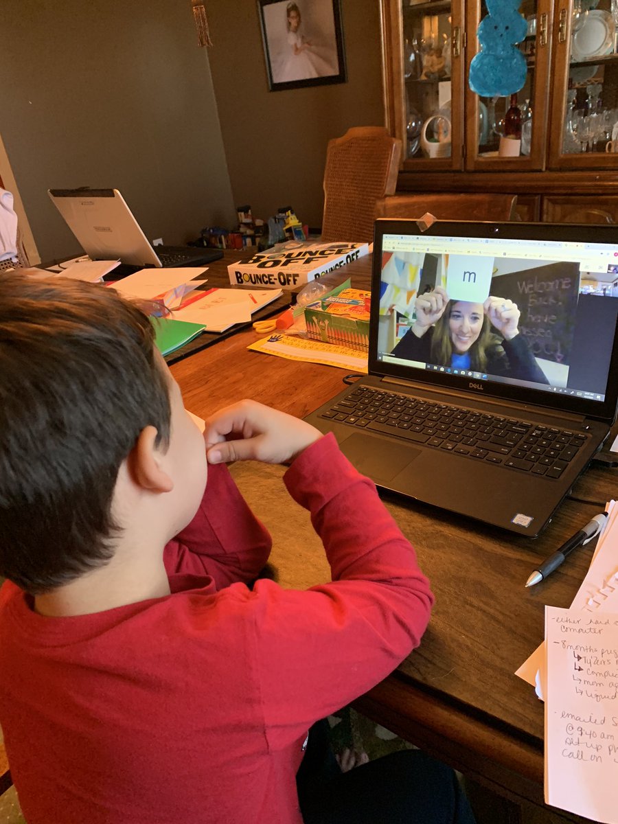 MrsANWalsh's tweet photo. ZOOM call with Mrs. Cameron! #TEACHINGMATTERS #LEARNINGMATTERS #RESSPROUD @mrscameron209 @RinggoldSouth @RSDRAMS https://t.co/gRfg8VxX2m