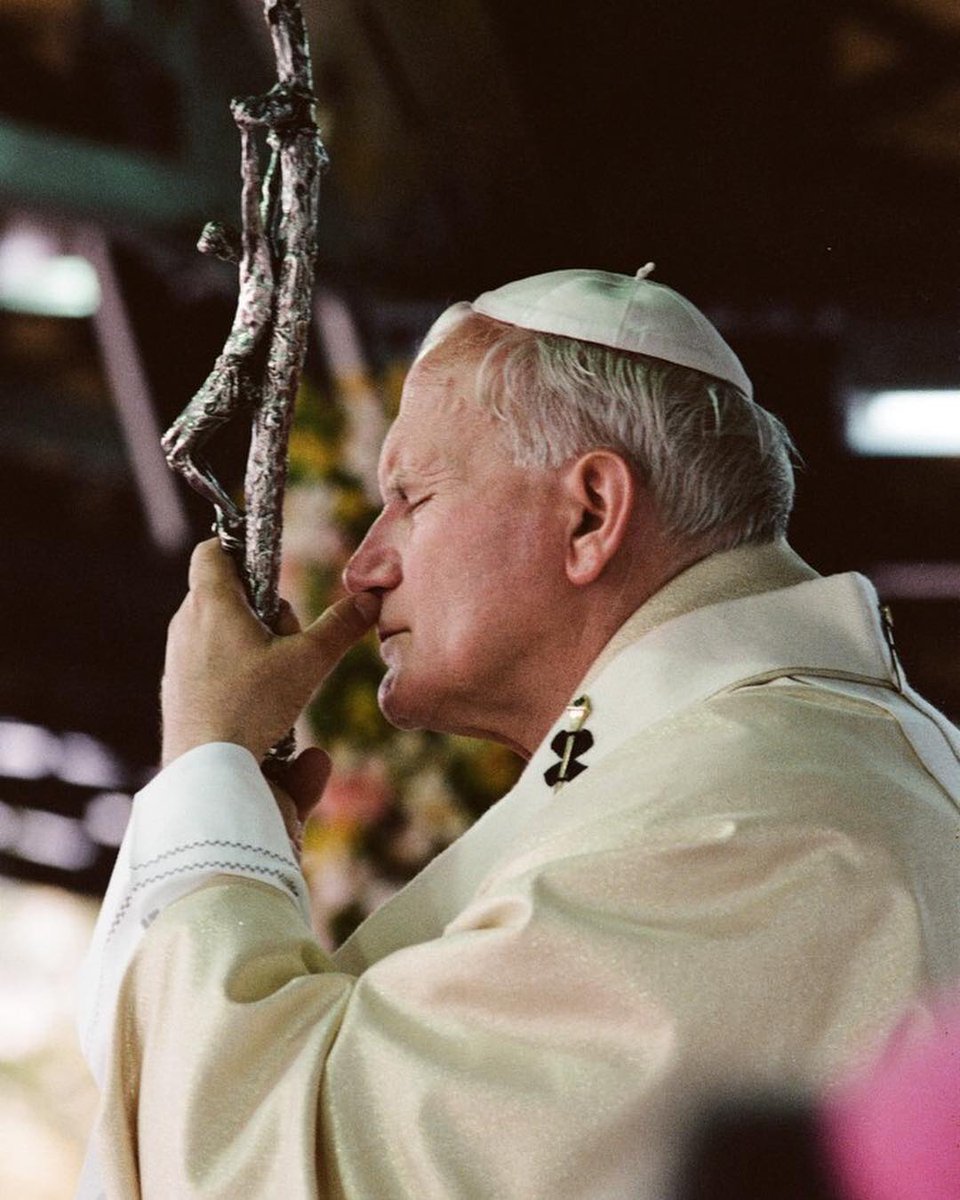 Today is the 15th anniversary of the death of Saint John Paul II. He died at 9:37 p.m. on April 2, 2005, the day before Divine Mercy Sunday, a feast he established. Before his death, he mumbled his final words in Polish: "Let me go to the house of the Father.” 📷Vatican Media