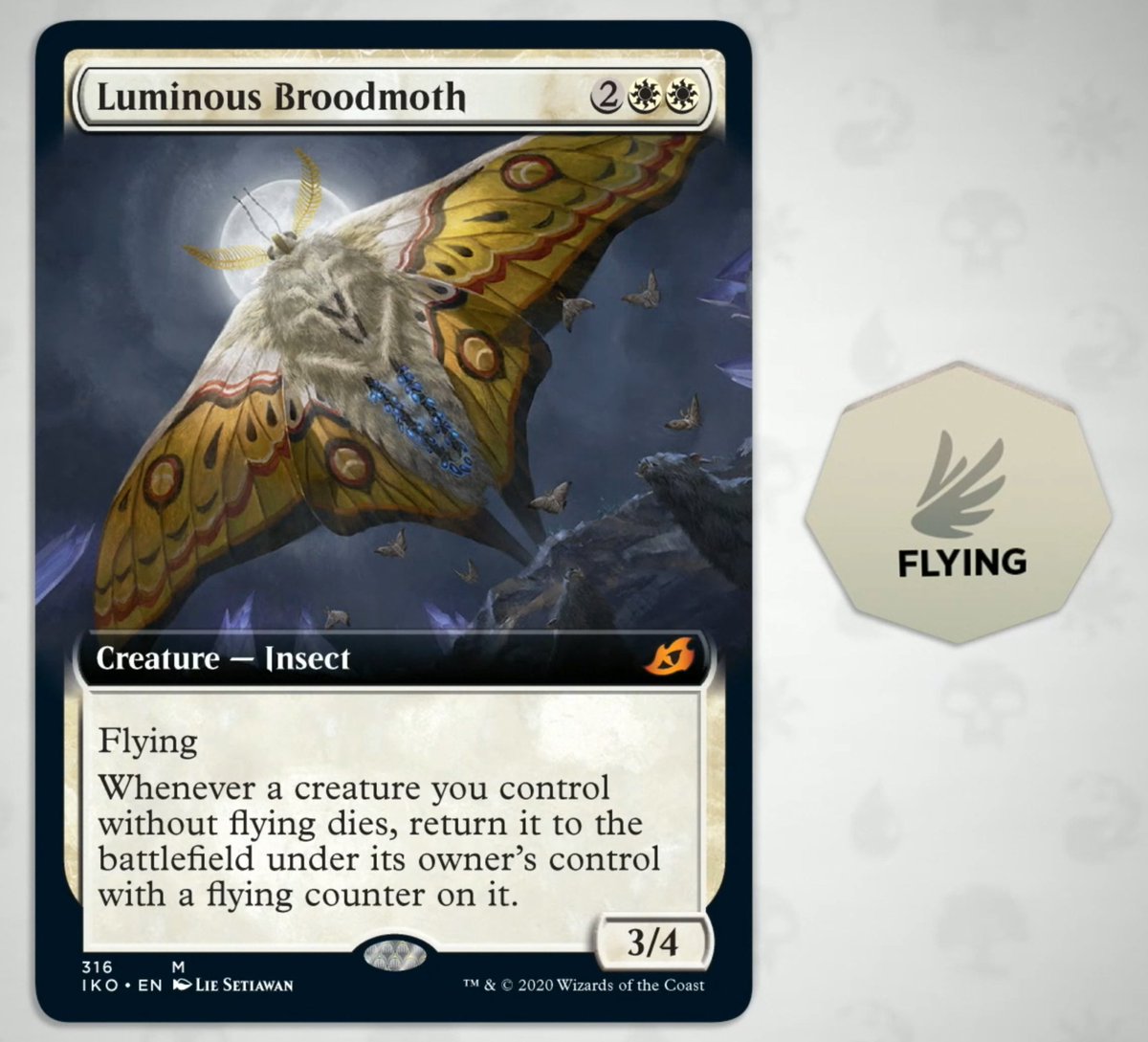 Luminous Broodmoth and Mothra, Supersonic Queen feature Ability Counters # MTG #MTGIKO #MTGIkoria