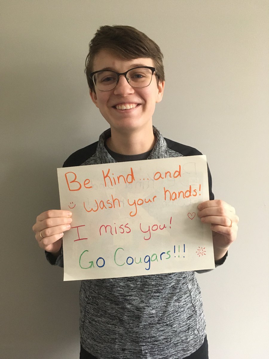 Superstar math teacher Hannah Gottlieb showing Cougar Pride!