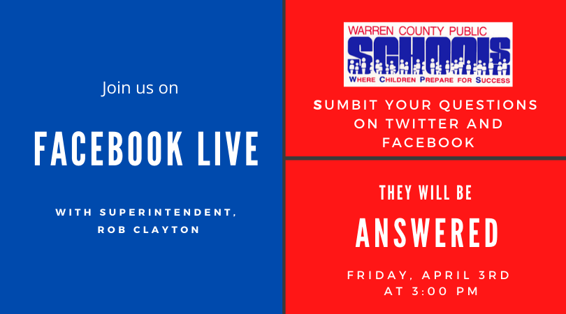 Superintendent <a href="/RobClayton10/">Rob Clayton</a> wants to keep our community informed about the NTI process and future events, so we will host another Q&amp;A on Facebook LIVE tomorrow at 3:00 PM. Please submit your questions in the comments below, and we will be sure address them tomorrow! #wcpsleads