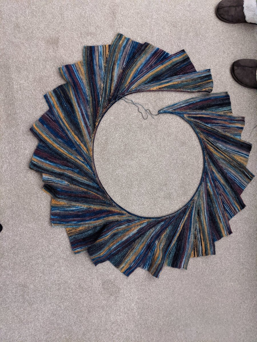 So I have been using my down time to finish this beautiful scarf, it's a pity I can go anywhere to show it off!