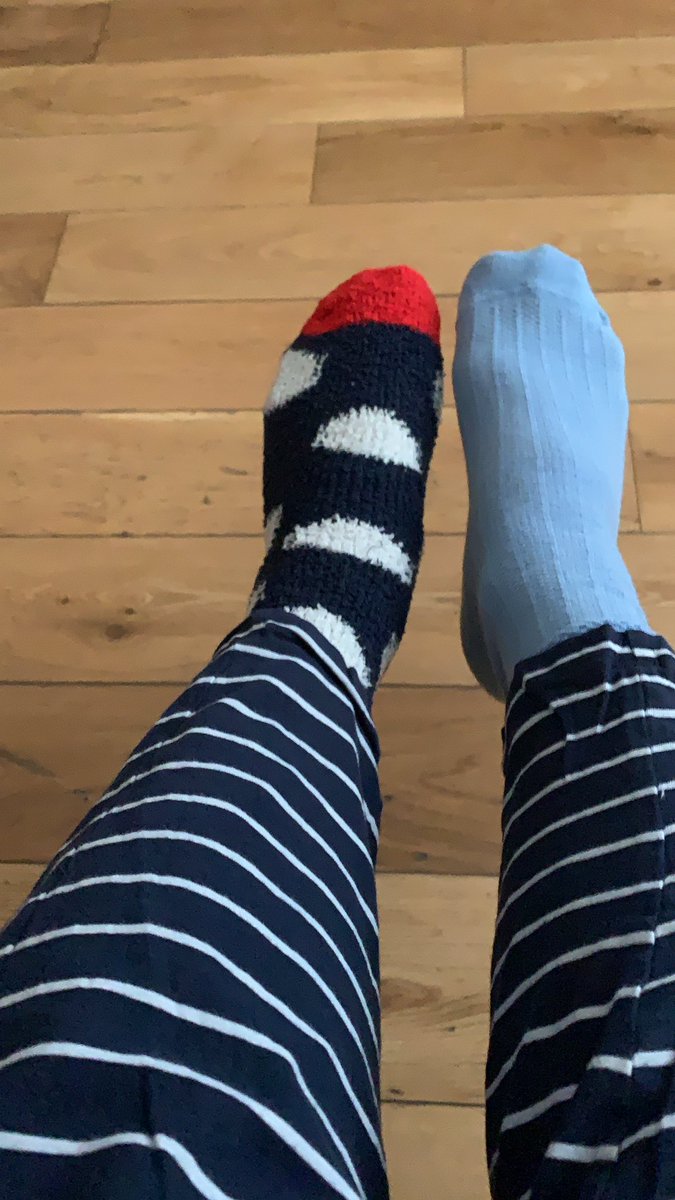URPSSirhowy's tweet photo. Odd socks and blue pjs for #AutismAwareness day. #freshoutoftheshower Mrs K https://t.co/Gag9Jkng3H