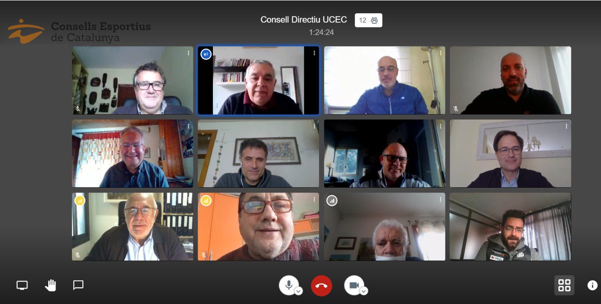 Reunió telemàtica del Consell Directiu de la <a href="/UCECcat/">Consells Esportius de Catalunya</a>.
Malgrat les circumstàncies i la distància, seguim treballant per l'#esportescolar.
#consellsesportius #JoEmQuedoACasa #esportcat #JoSempreHiGuanyo