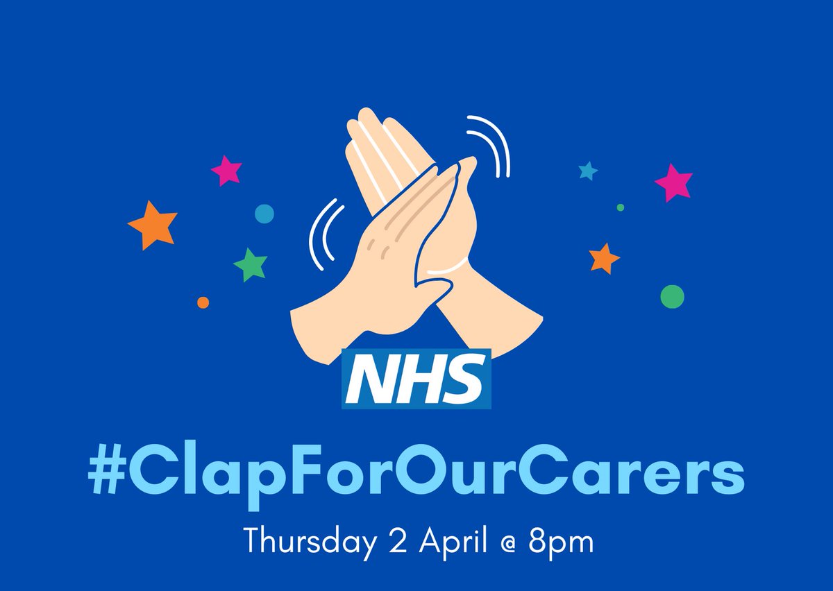 GlosHealthNHS's tweet photo. At 8pm tonight, once again, there will be a nationwide applause to show all NHS staff appreciation for their hard work in the fight against coronavirus.

Join us by applauding from your home, whether by your front door, living room, balcony or garden. Let’s #ClapForOurCarers 👏 https://t.co/uZLvANcAPs