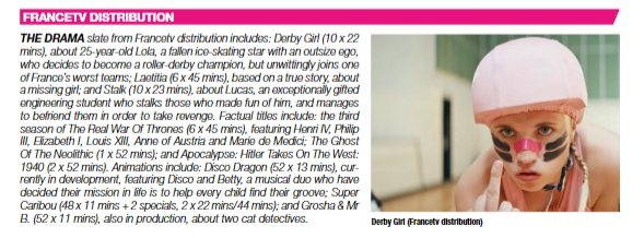 FranceTvDistrib's tweet photo. Daily News 2 of #MIPTV Online+ with France tv distribution's lineups page 22 😉
Thank you @mip 👍 

#DerbyGirl #STALK #Laetitia 
#TheRealWarOfThrones season 3 #TheGhostOfTheNeolithic 
#Apocalypse Hitler takes on the West: 1940
#DiscoDragon #SuperCaribou #GroshaandMrB https://t.co/8an0KIGrXq