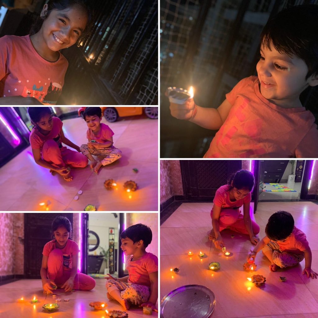 sardanarohit's tweet photo. मंदिर नहीं तो घर पर सही! हमारे बच्चों ने भी दीपक जला कर श्री राम जी का स्वागत किया! https://t.co/YxWmMKXvQP