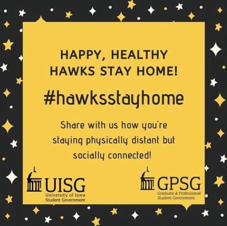 Stay connected to your fellow Hawks while social distancing! #hawksstayhome