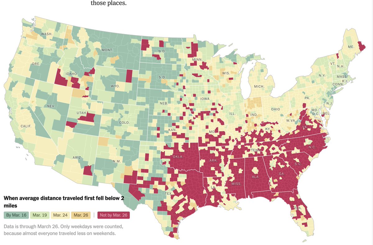 Incredibly revealing graphic about when locking down really happened and where.  https://www.nytimes.com/interactive/2020/04/02/us/coronavirus-social-distancing.html