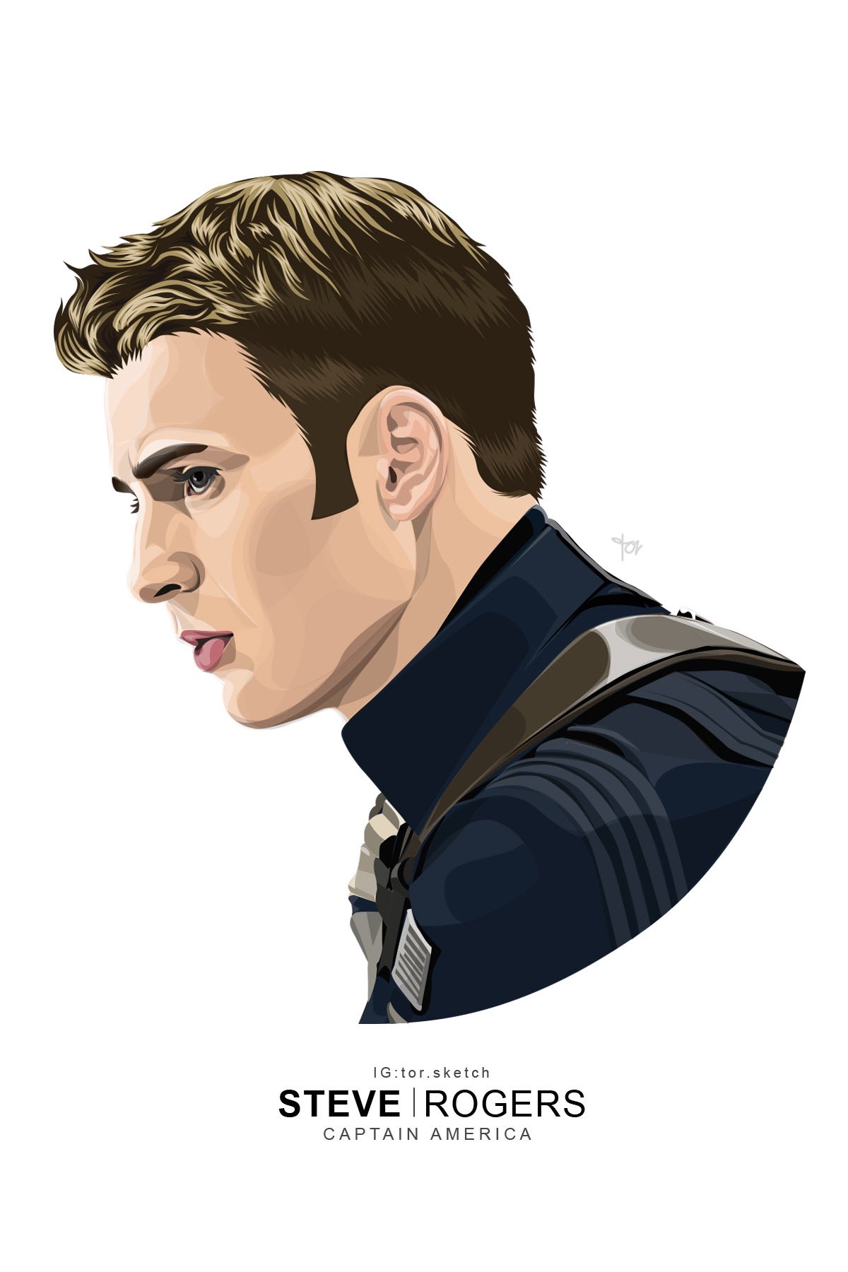 Since it's the Fourth of July, I thought I should illustrate a quick sketch  of Steve Rogers. Illustrated in 1 hour. @chrisevans… | Instagram