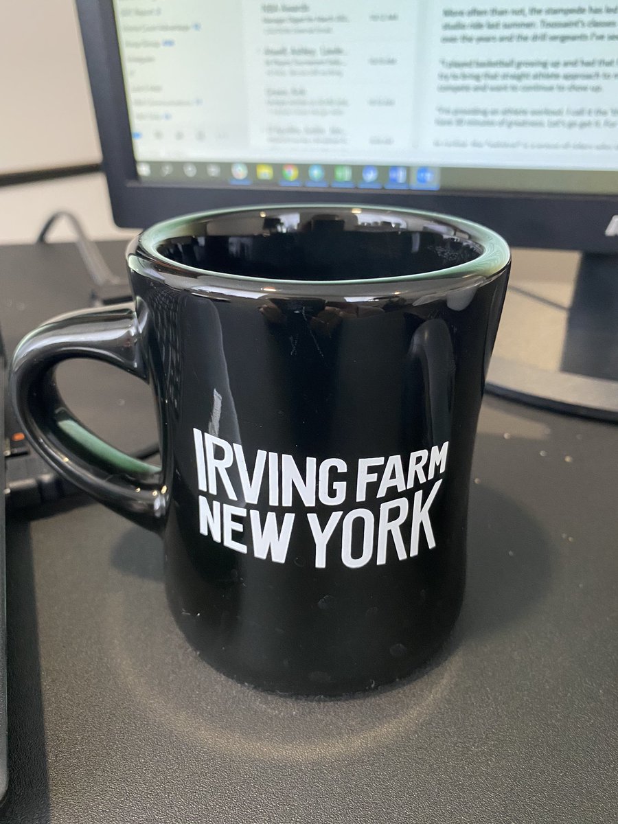 Thanks <a href="/IrvingFarm/">Irving Farm New York</a> for getting me through my mornings! #WFH