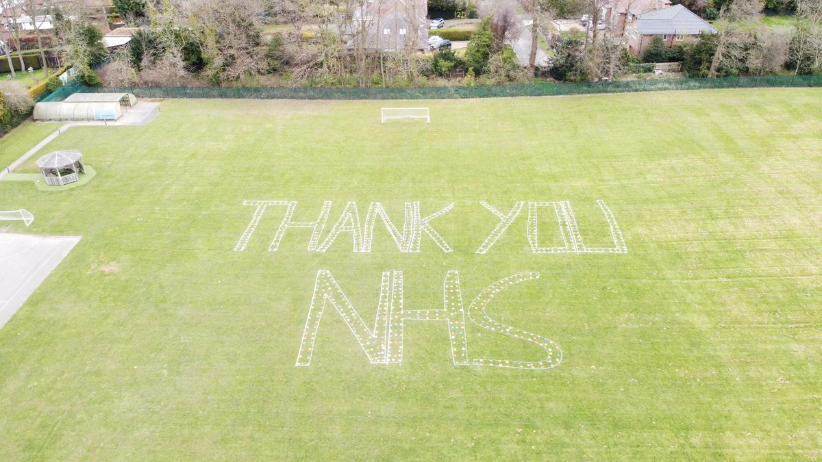 Mr Wood and the children made a wonderful message for all those working in the NHS. Thank you to all those that have offered drones. 

We all thank those of you doing so much to help others at this time.
Thank you to Mr Radge for his pictures. We might be on Look North tonight!