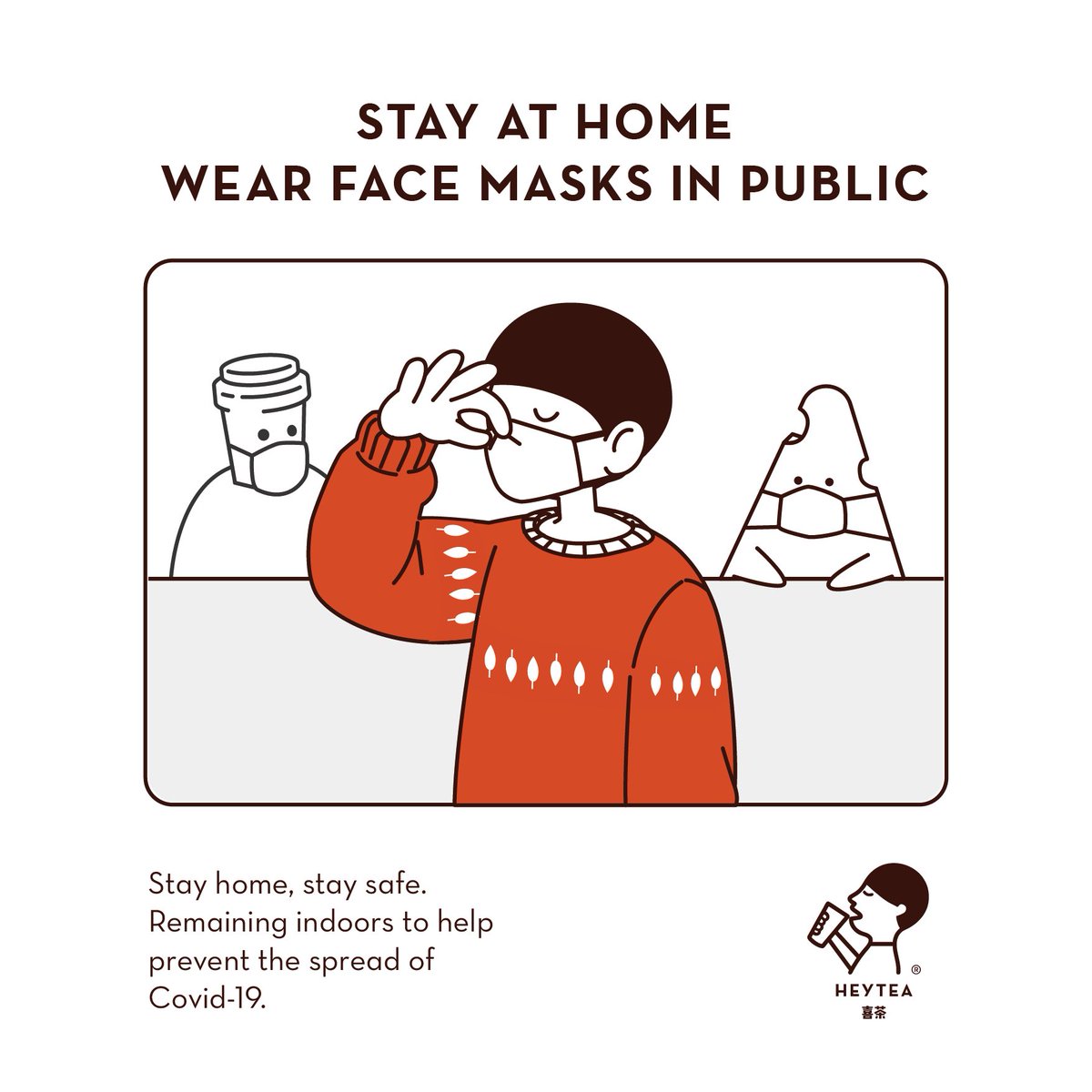 HEYTEA's tweet photo. Let’s practice these simple steps to protect yourself and others from the virus!#StayAtHome ⠀

#heytea #喜茶 https://t.co/bAfSaa8b1i