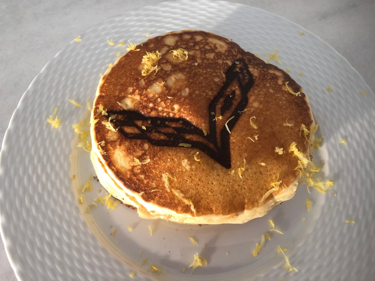 EdWelburn's tweet image. A late breakfast is served at the Welburn residence #Corvette #C8