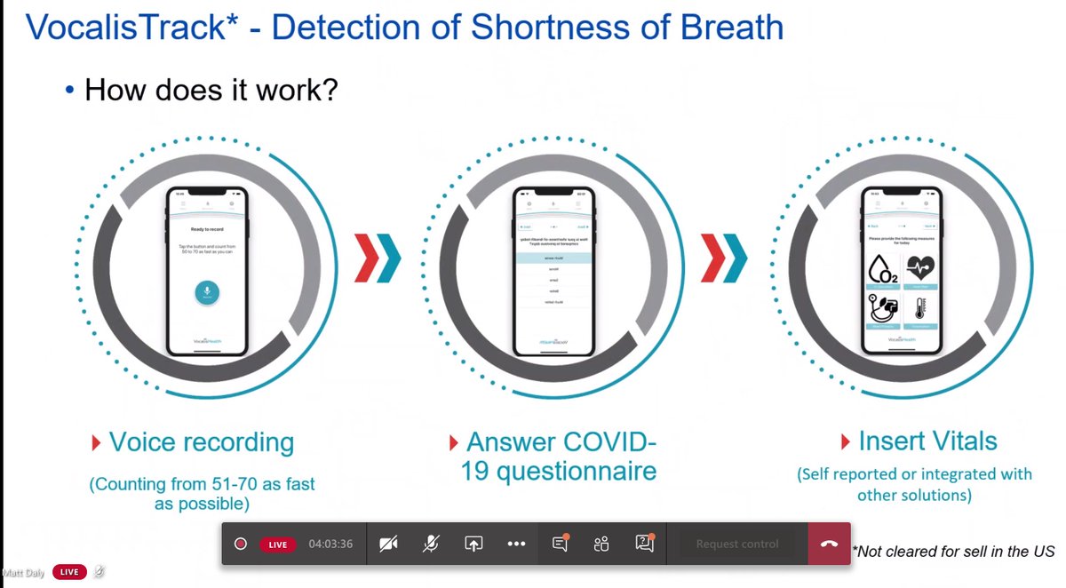 SukhNijjer's tweet image. #VoiceAlgorithms may be helpful in #Covid19. Amir Lerman has published that voice spectrograms can predict CAD. More likely more helpful in detecting a viral respiratory illness. Apps can determine how breathless.  #ImperialCovidWebinar