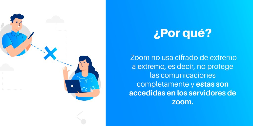 8/10 Si sigues pensando en  #Zoom para hablar de asuntos sensibles y confidenciales, te recomendamos que pienses en otras opciones que sugerimos más abajo