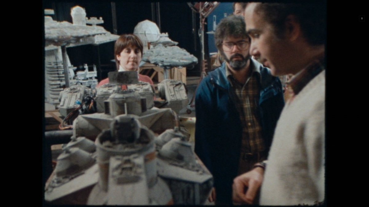 The video has a lot of old BTS footage from the OT. This one is a fav of mine, as we see HOME ONE and the Maker himself, George Lucas. Oh what I would give to walk among these models! Thankful I saw them in person back in 1993 up during an exhibit in SF!!!