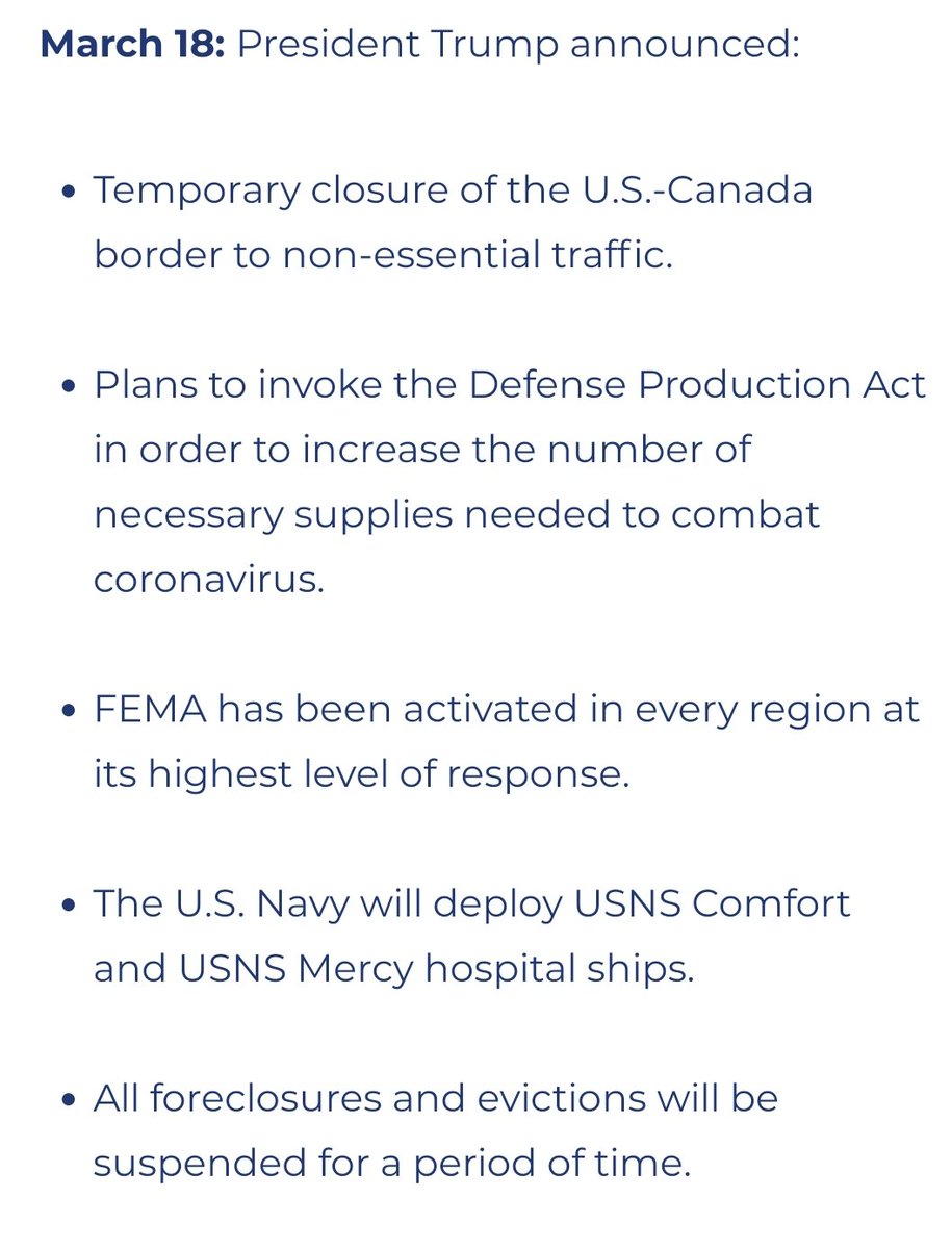 There were some days where he probably didn't sleep 3 hours because his schedule was packed from morning until night.Still corporate media continues to ask him the same question ten different ways to insinuate to the public that he isn't taking the pandemic seriously. (5/12)